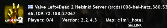 Valve Left4Dead 2 Helsinki Server (srcds1008-hel-hetz.380.53)