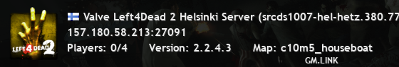 Valve Left4Dead 2 Helsinki Server (srcds1007-hel-hetz.380.77)