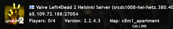 Valve Left4Dead 2 Helsinki Server (srcds1008-hel-hetz.380.40)