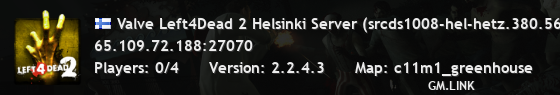 Valve Left4Dead 2 Helsinki Server (srcds1008-hel-hetz.380.56)