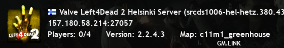 Valve Left4Dead 2 Helsinki Server (srcds1006-hel-hetz.380.43)