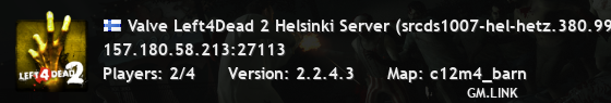 Valve Left4Dead 2 Helsinki Server (srcds1007-hel-hetz.380.99)
