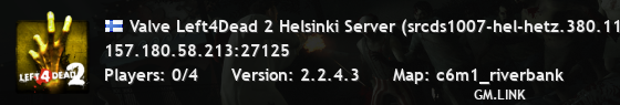 Valve Left4Dead 2 Helsinki Server (srcds1007-hel-hetz.380.111)