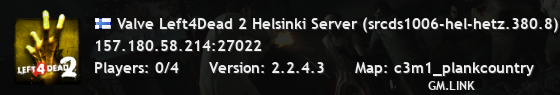 Valve Left4Dead 2 Helsinki Server (srcds1006-hel-hetz.380.8)