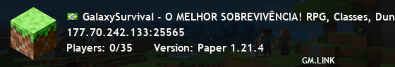 GalaxySurvival - O MELHOR SOBREVIVÊNCIA! RPG, Classes, Dungeons, Magia!!. 1.12.2 - 1.21.8
