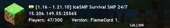 [1.16 - 1.21.10] IceSMP Survival SMP 24/7