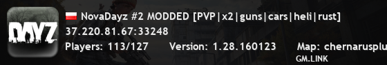 NovaDayz #2 MODDED [PVP|x2|guns|cars|heli|rust]