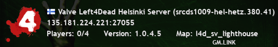 Valve Left4Dead Helsinki Server (srcds1009-hel-hetz.380.41)
