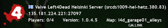 Valve Left4Dead Helsinki Server (srcds1009-hel-hetz.380.83)