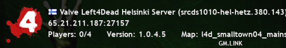 Valve Left4Dead Helsinki Server (srcds1010-hel-hetz.380.143)
