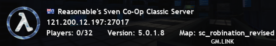 Reasonable's Sven Co-Op Classic Server