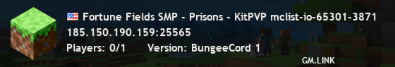 Fortune Fields SMP - Prisons - KitPVP mclist-io-65301-3871