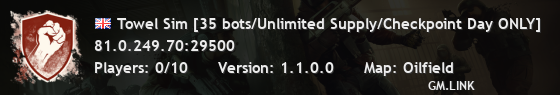 Towel Sim [35 bots/Unlimited Supply/Checkpoint Day ONLY]