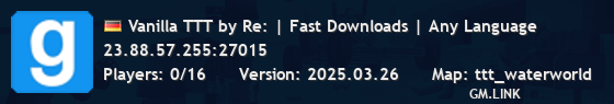 Vanilla TTT by Re: | Fast Downloads | Any Language