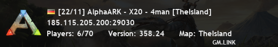 [22/11] AlphaARK - X20 - 4man [TheIsland]