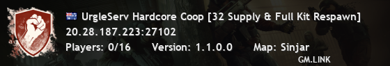 UrgleServ Hardcore Coop [32 Supply & Full Kit Respawn]