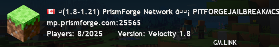 ✪(1.8-1.21) PrismForge Network 🗡 PITFORGEJAILBREAKMCSKYREALMS MOREand //