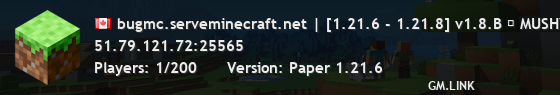 bugmc.serveminecraft.net | [1.21.6 - 1.21.8] v1.8.B ✦ MUSHY FUNGI SET ✦ STAFF NEEDED