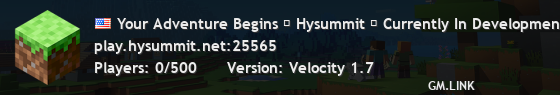 Your Adventure Begins ♣ Hysummit ♣ Currently In Development
